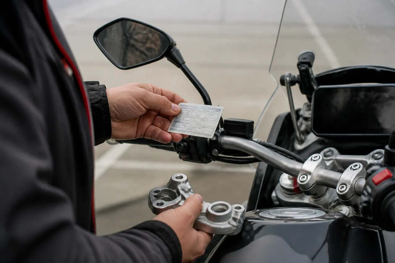 Vérification d'une carte grise et d'un kit de bridage moto A2