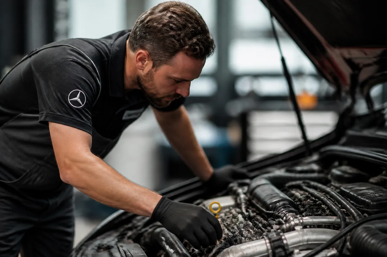 Fiabilité moteur Renault Mercedes : contrôle en atelier Mercedes