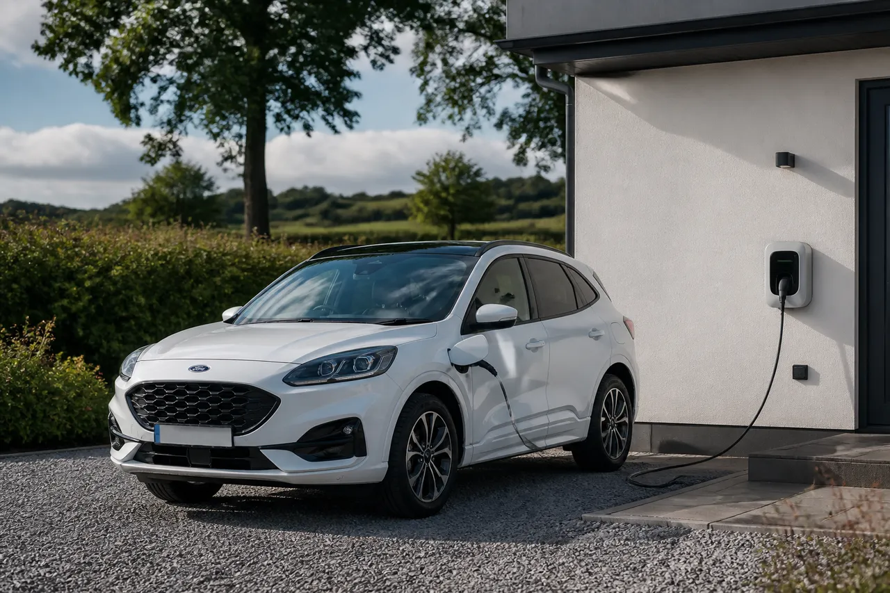 Ford Kuga PHEV en recharge à domicile, batterie à surveiller