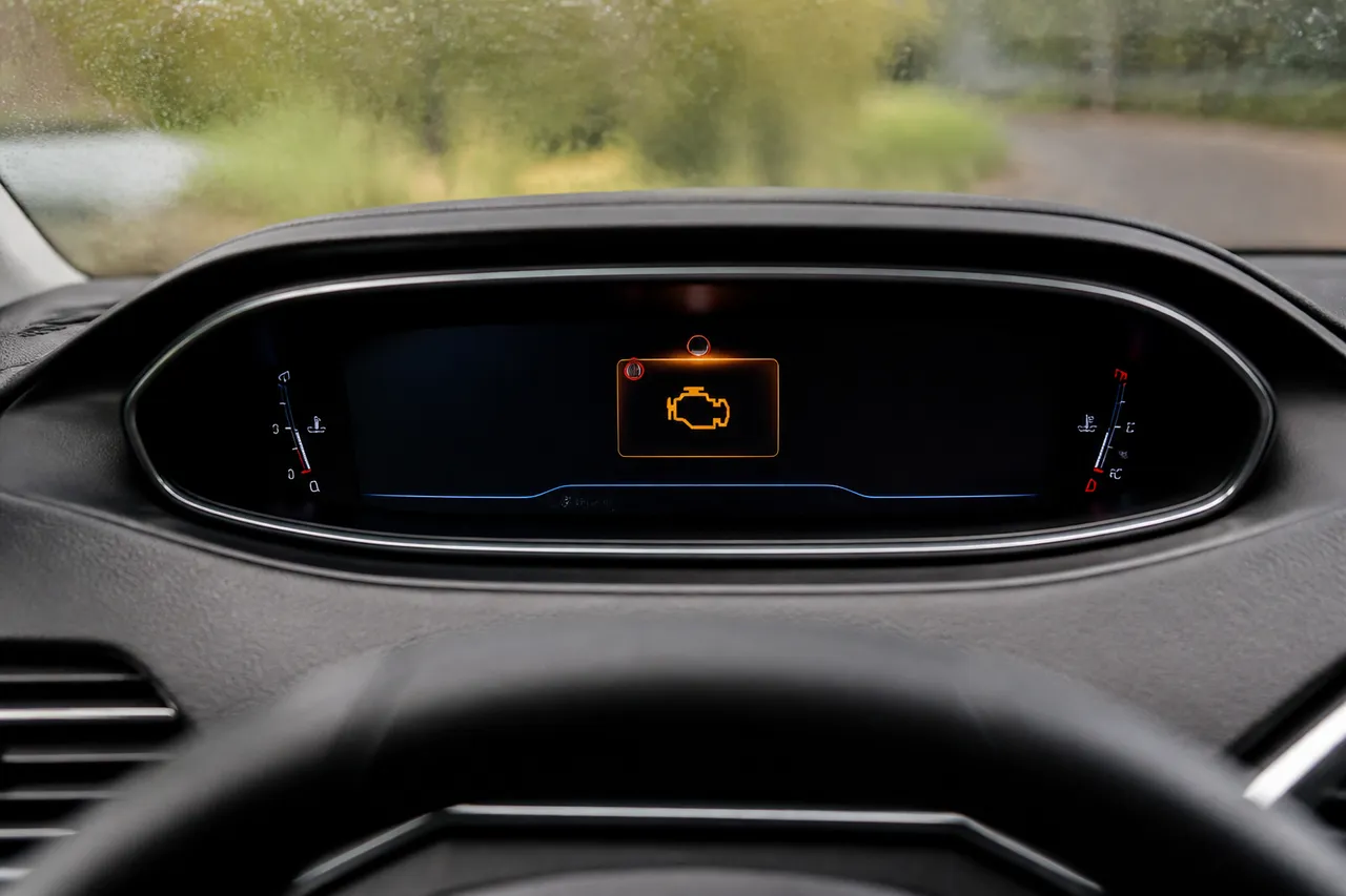 Message défaut moteur sur l'écran d'une Peugeot 308