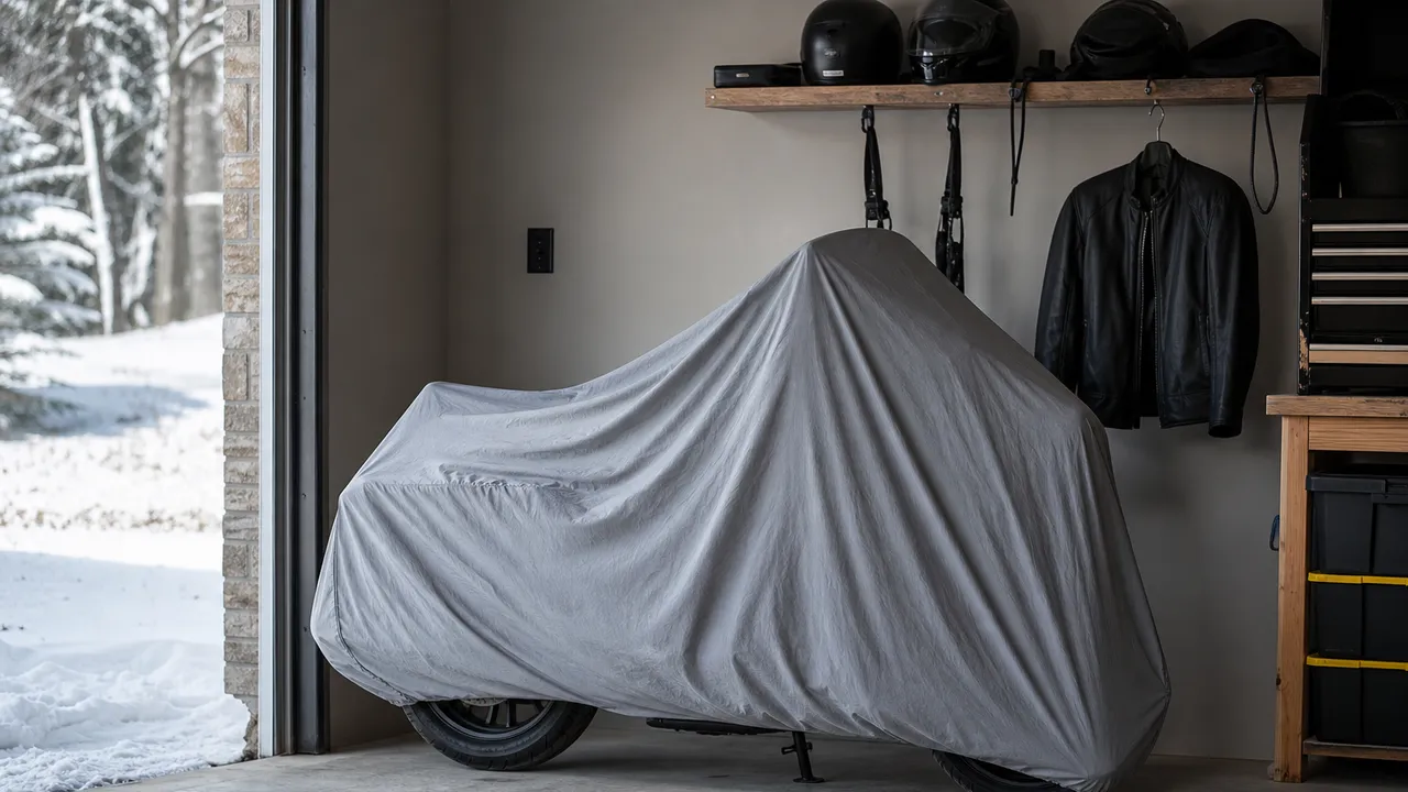 Préparation d'une moto pour l'hivernage en garage